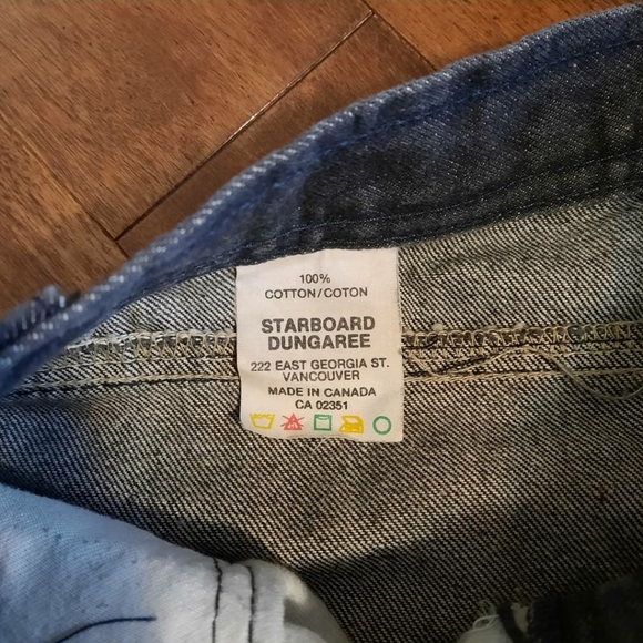 Vintage Starboard Dungaree charcoal denim skirt - Picture 7 of 10